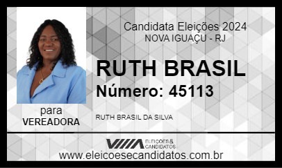 Candidato RUTH BRASIL 2024 - NOVA IGUAÇU - Eleições