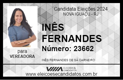 Candidato INÊS FERNANDES 2024 - NOVA IGUAÇU - Eleições