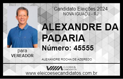 Candidato ALEXANDRE DA PADARIA 2024 - NOVA IGUAÇU - Eleições