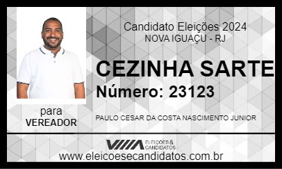 Candidato CEZINHA SARTE 2024 - NOVA IGUAÇU - Eleições