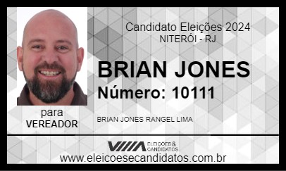 Candidato BRIAN JONES 2024 - NITERÓI - Eleições