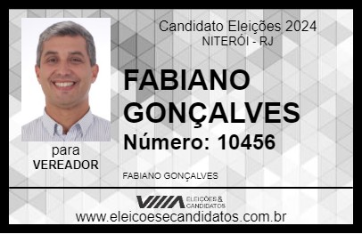 Candidato FABIANO GONÇALVES 2024 - NITERÓI - Eleições