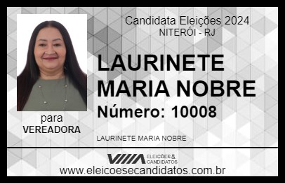 Candidato LAURINHA DO BAR 2024 - NITERÓI - Eleições