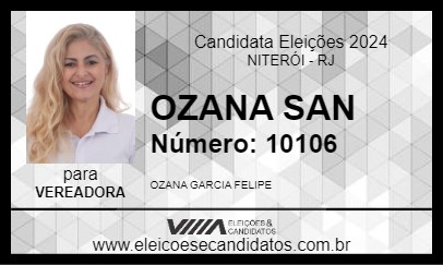 Candidato OZANA SAN 2024 - NITERÓI - Eleições