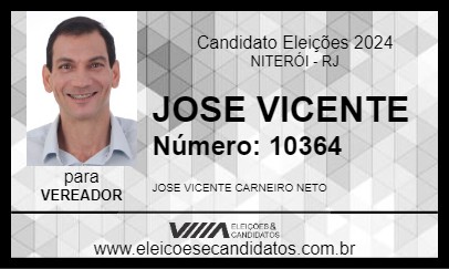 Candidato JOSE VICENTE 2024 - NITERÓI - Eleições