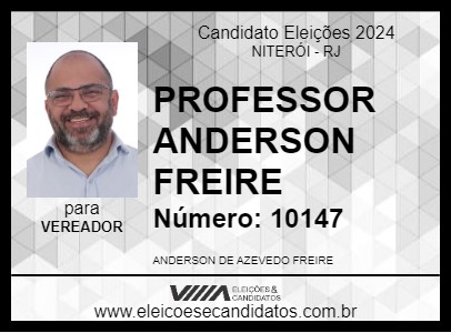 Candidato PROFESSOR ANDERSON FREIRE 2024 - NITERÓI - Eleições