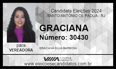 Candidato GRACIANA 2024 - SANTO ANTÔNIO DE PÁDUA - Eleições