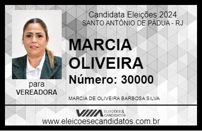 Candidato MARCIA OLIVEIRA 2024 - SANTO ANTÔNIO DE PÁDUA - Eleições