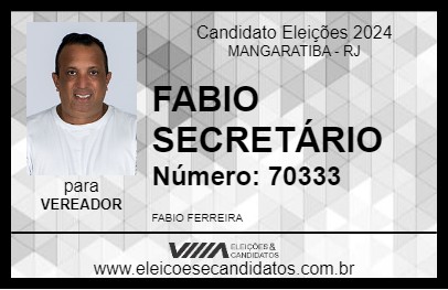 Candidato FABIO SECRETÁRIO 2024 - MANGARATIBA - Eleições