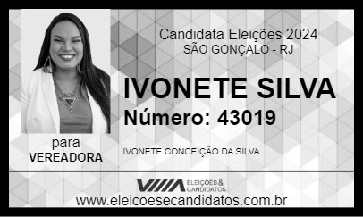 Candidato IVONETE SILVA 2024 - SÃO GONÇALO - Eleições