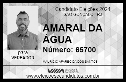 Candidato AMARAL DA ÁGUA 2024 - SÃO GONÇALO - Eleições