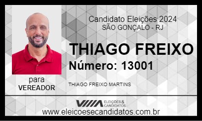 Candidato THIAGO FREIXO 2024 - SÃO GONÇALO - Eleições