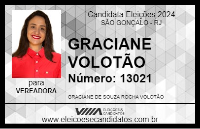 Candidato GRACIANE VOLOTÃO 2024 - SÃO GONÇALO - Eleições