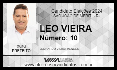 Candidato LEO VIEIRA 2024 - SÃO JOÃO DE MERITI - Eleições