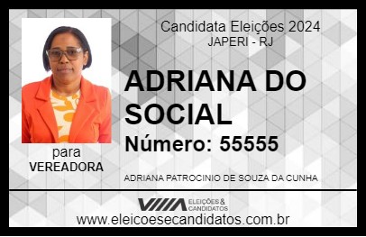 Candidato ADRIANA DO SOCIAL 2024 - JAPERI - Eleições