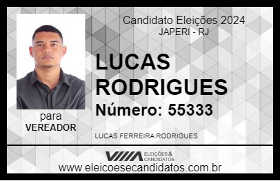 Candidato LUCAS RODRIGUES 2024 - JAPERI - Eleições