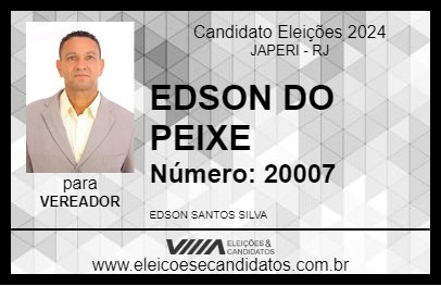 Candidato EDSON DO PEIXE 2024 - JAPERI - Eleições