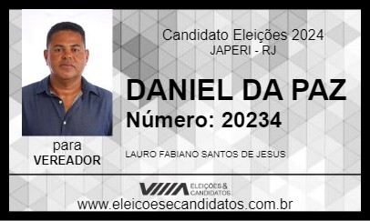 Candidato DANIEL DA PAZ 2024 - JAPERI - Eleições