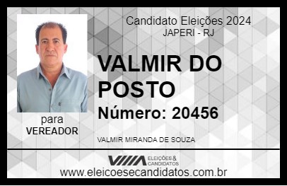 Candidato VALMIR DO POSTO 2024 - JAPERI - Eleições