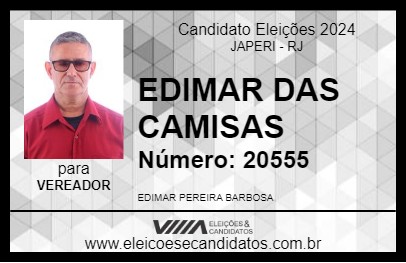 Candidato EDIMAR DAS CAMISAS 2024 - JAPERI - Eleições