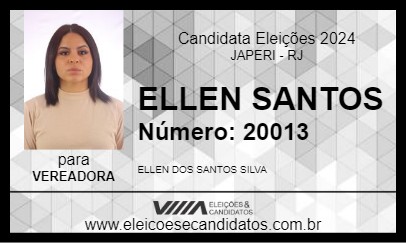 Candidato ELLEN SANTOS 2024 - JAPERI - Eleições