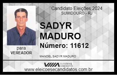 Candidato SADYR MADURO 2024 - SUMIDOURO - Eleições