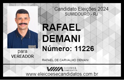 Candidato RAFAEL DEMANI 2024 - SUMIDOURO - Eleições