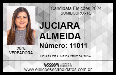 Candidato JUCIARA ALMEIDA 2024 - SUMIDOURO - Eleições