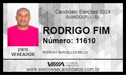 Candidato RODRIGO FIM 2024 - SUMIDOURO - Eleições