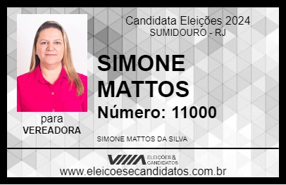 Candidato SIMONE MATTOS 2024 - SUMIDOURO - Eleições