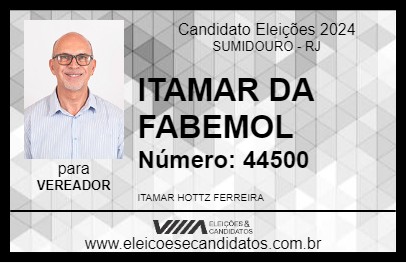 Candidato ITAMAR DA FABEMOL 2024 - SUMIDOURO - Eleições