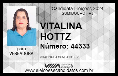 Candidato VITALINA HOTTZ 2024 - SUMIDOURO - Eleições