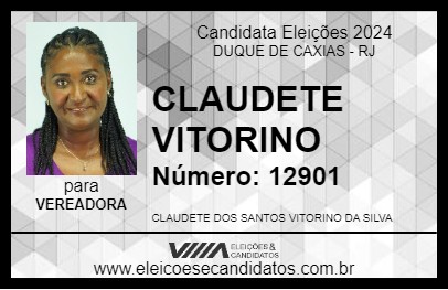 Candidato CLAUDETE VITORINO 2024 - DUQUE DE CAXIAS - Eleições