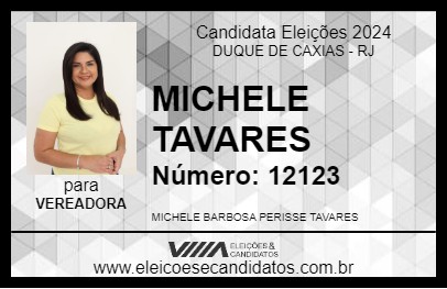 Candidato MICHELE TAVARES 2024 - DUQUE DE CAXIAS - Eleições