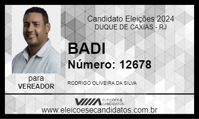 Candidato BADI 2024 - DUQUE DE CAXIAS - Eleições