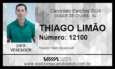 Candidato THIAGO LIMÃO 2024 - DUQUE DE CAXIAS - Eleições