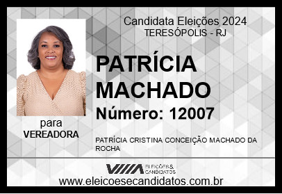 Candidato PATRÍCIA MACHADO 2024 - TERESÓPOLIS - Eleições