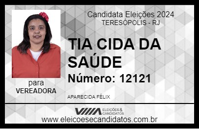 Candidato TIA CIDA DA SAÚDE 2024 - TERESÓPOLIS - Eleições