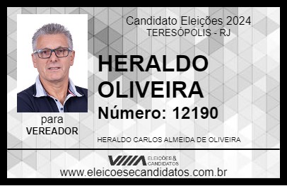 Candidato HERALDO OLIVEIRA 2024 - TERESÓPOLIS - Eleições