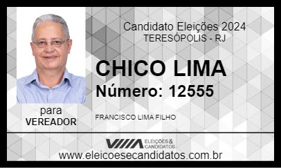 Candidato CHICO LIMA 2024 - TERESÓPOLIS - Eleições