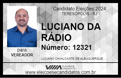 Candidato LUCIANO DA RÁDIO 2024 - TERESÓPOLIS - Eleições