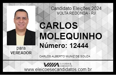 Candidato CARLOS MOLEQUINHO 2024 - VOLTA REDONDA - Eleições