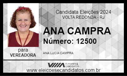 Candidato ANA CAMPRA 2024 - VOLTA REDONDA - Eleições