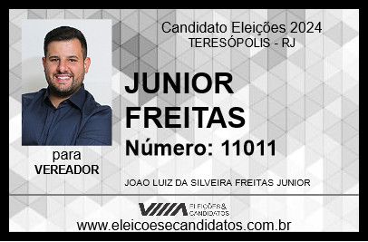 Candidato JUNIOR FREITAS 2024 - TERESÓPOLIS - Eleições