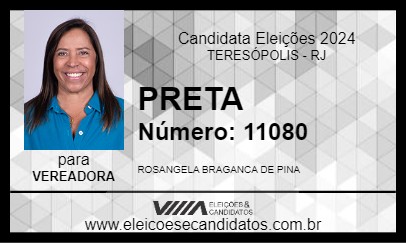 Candidato PRETA 2024 - TERESÓPOLIS - Eleições