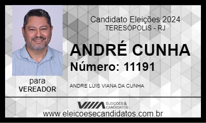 Candidato ANDRÉ CUNHA 2024 - TERESÓPOLIS - Eleições