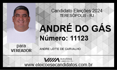 Candidato ANDRÉ DO GÁS 2024 - TERESÓPOLIS - Eleições