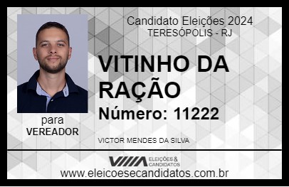 Candidato VITINHO DA RAÇÃO 2024 - TERESÓPOLIS - Eleições