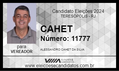 Candidato CAHET 2024 - TERESÓPOLIS - Eleições