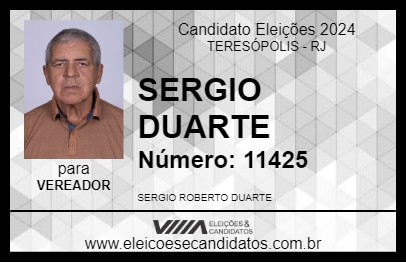 Candidato SERGIO DUARTE 2024 - TERESÓPOLIS - Eleições